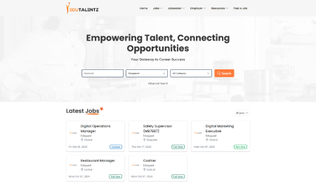 Edutalentz.com Homepage Client
