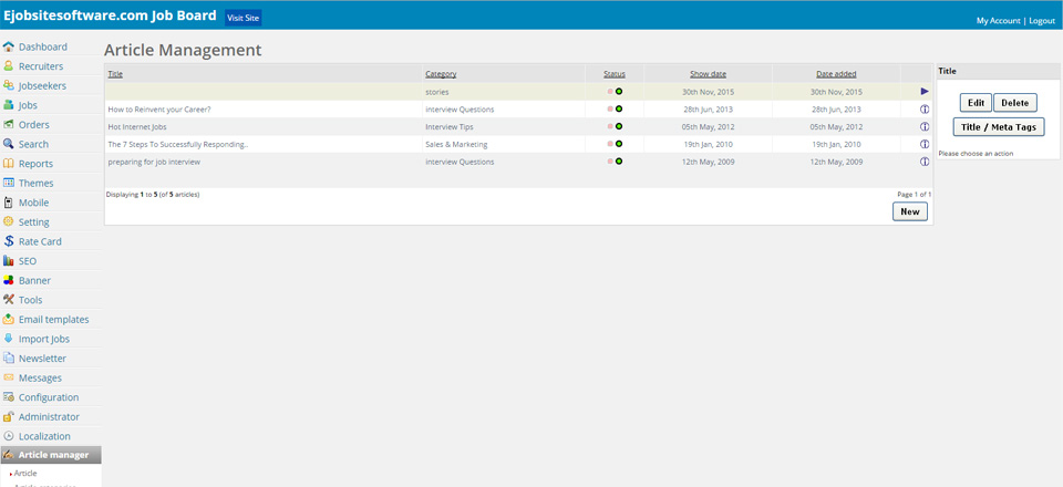Job Board Software Administrator