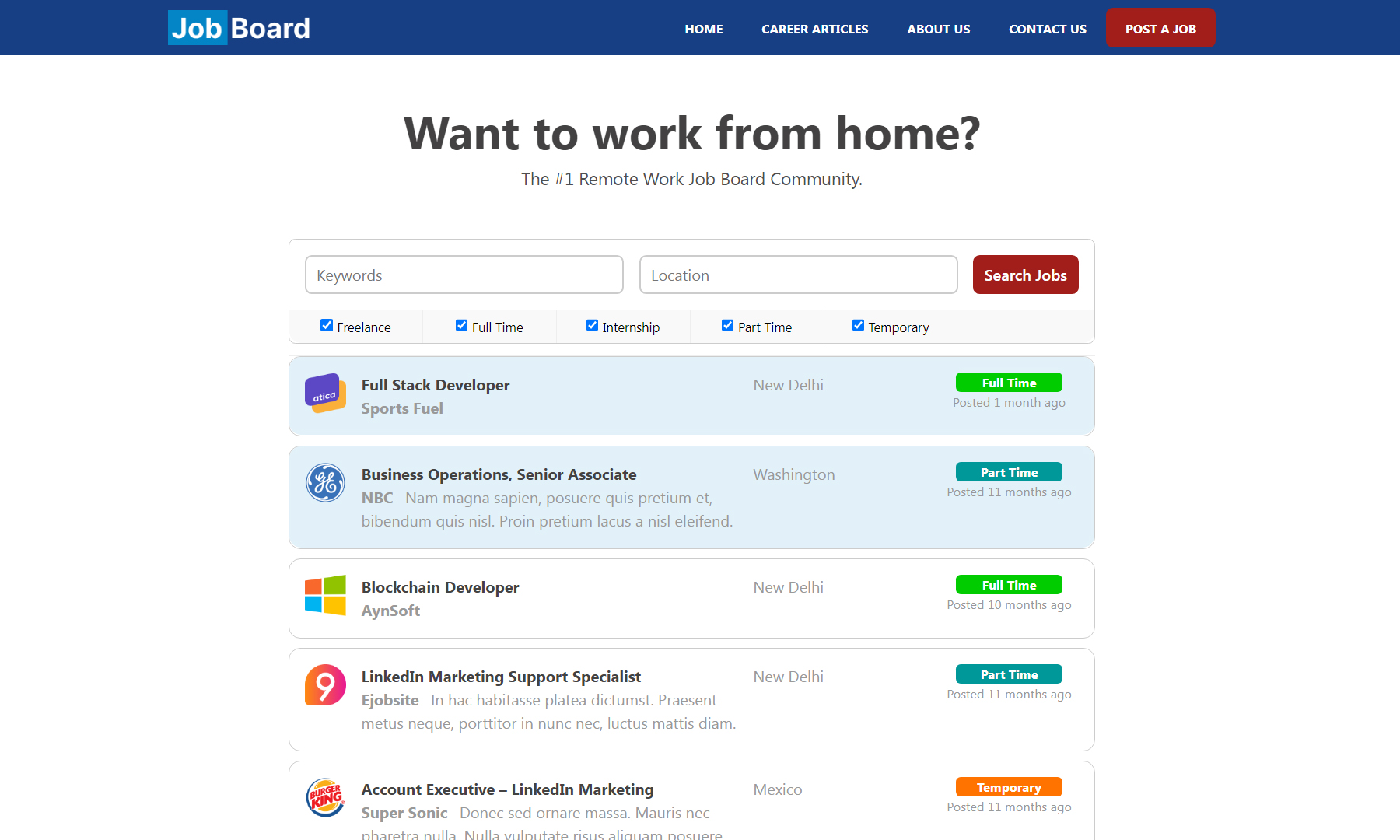 Wordpress Free Job Board Theme