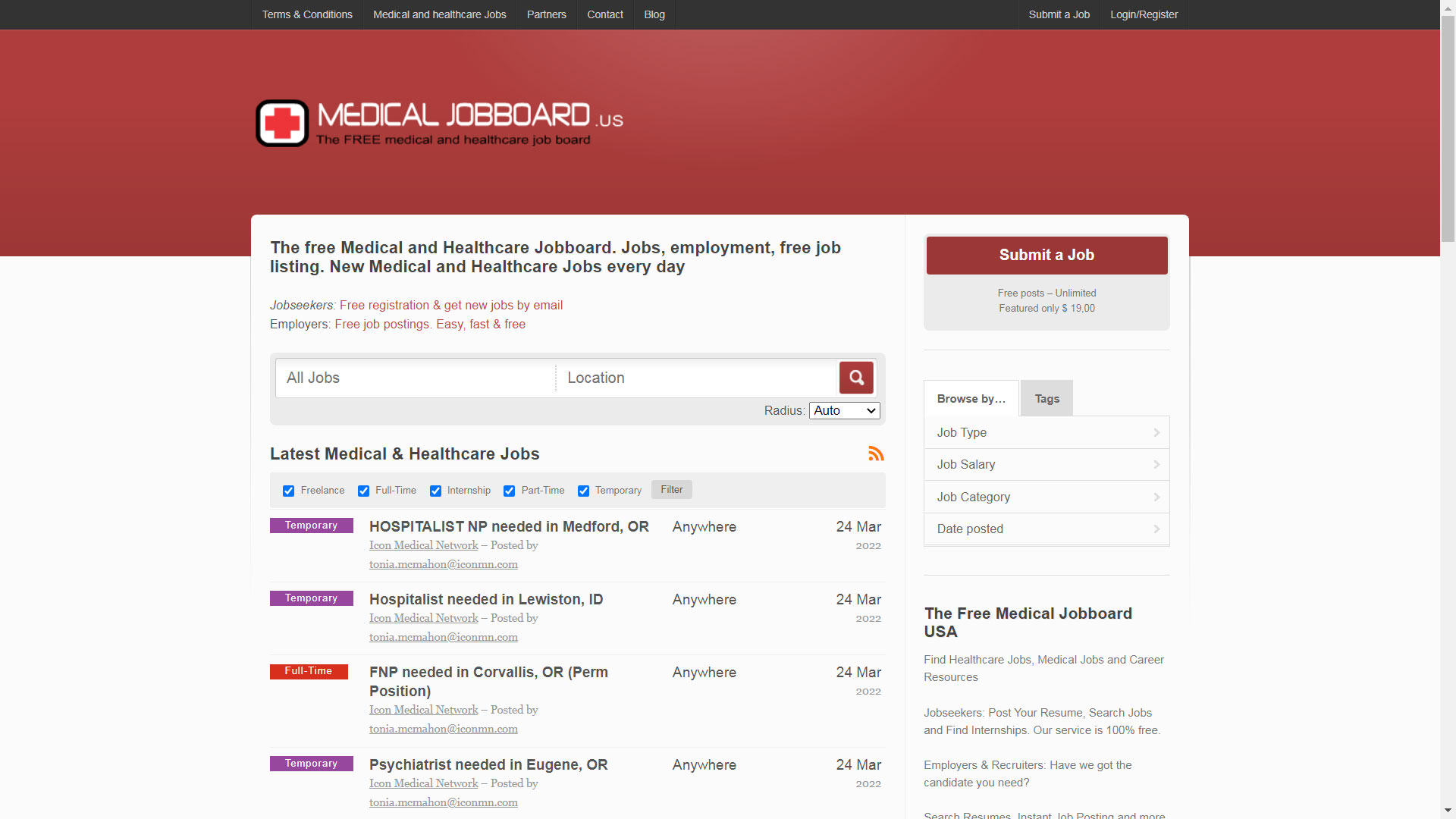 Medical Jobs Job Board Software Recruitment Software